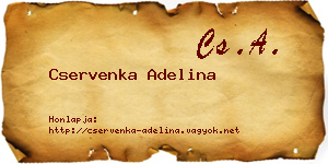 Cservenka Adelina névjegykártya